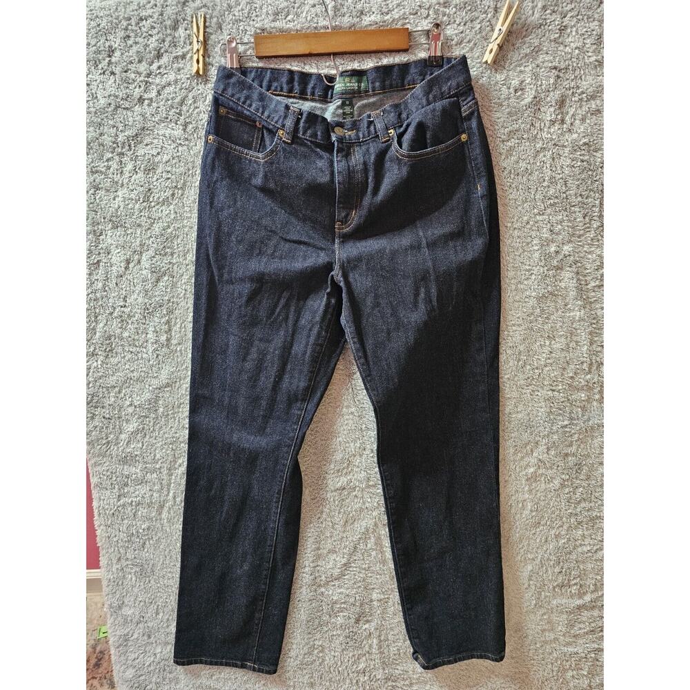 Lauren Ralph Lauren Womens Classic Straight Jeans Blue Mid Rise Sz 10 30 ins 31‎